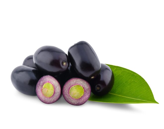 Jambolan,Plum,Or,Java,Plum,Isolated,On,White,Background